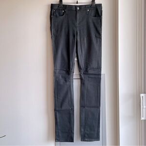 HELMUT LANG Gun Metal Blue Skinny Leg Jeans